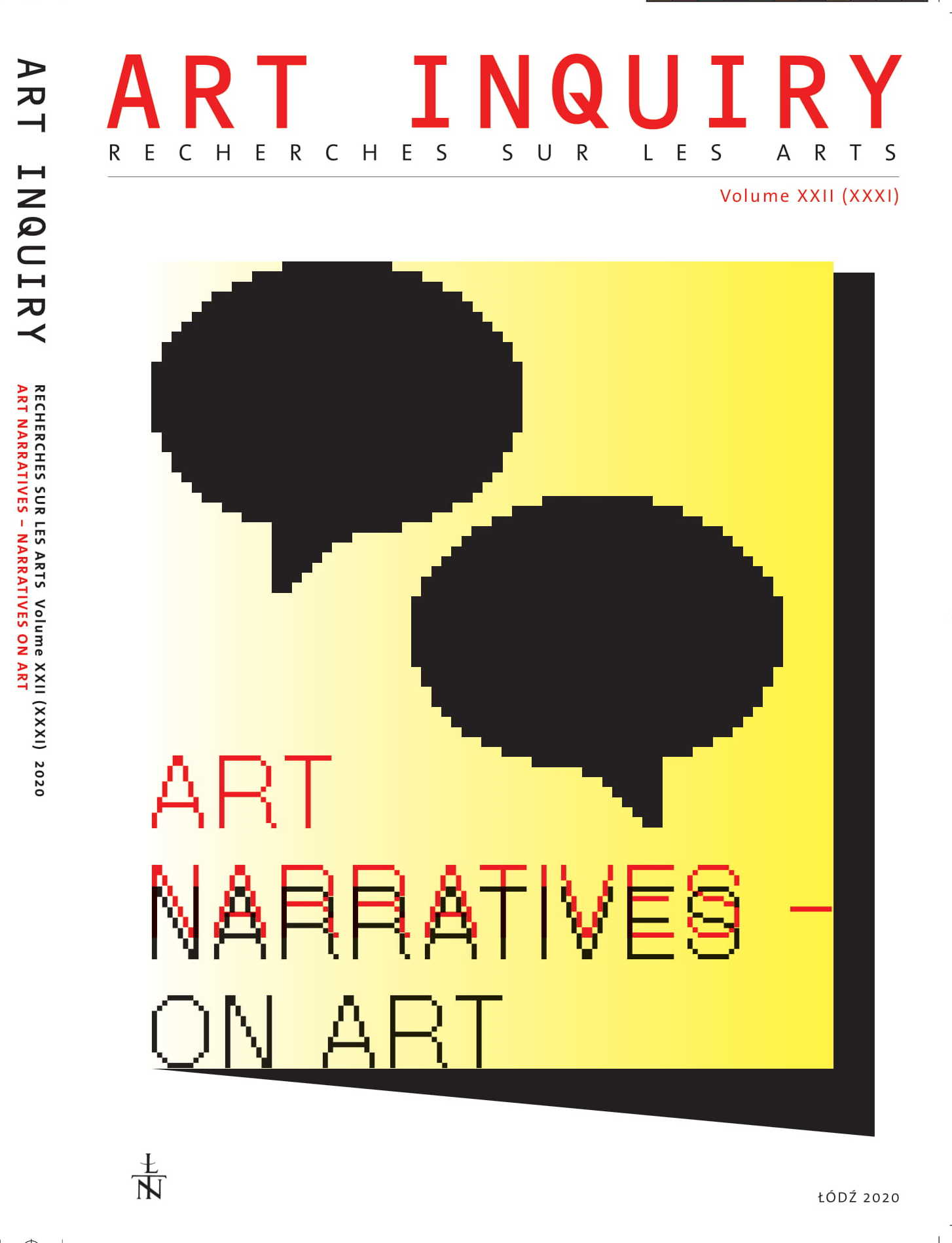 					View Vol. 22 (2020): Art Narratives – Narratives on Art
				